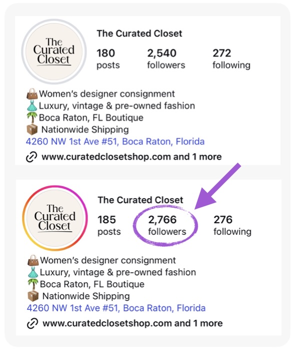 Curated Closet Followers Screenshot